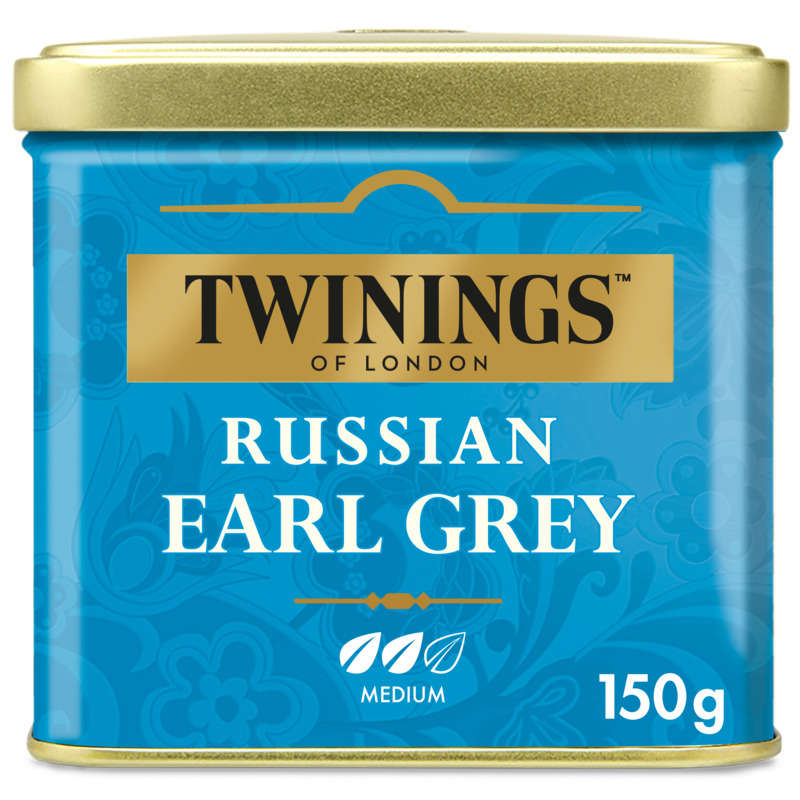 Twining Thé noir Russian Earl Grey aromatisé bergamote & citron 150g Twining Thé noir Russian Earl Grey aromatisé bergamote & citron 150g