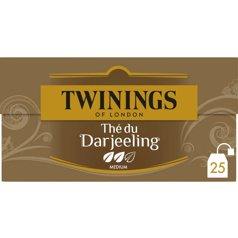 Twinnings Thé Noir Du Darjeeling Fruité & Boisé 25 Sachets - 50g Twinnings Thé Noir Du Darjeeling Fruité & Boisé 25 Sachets - 50g