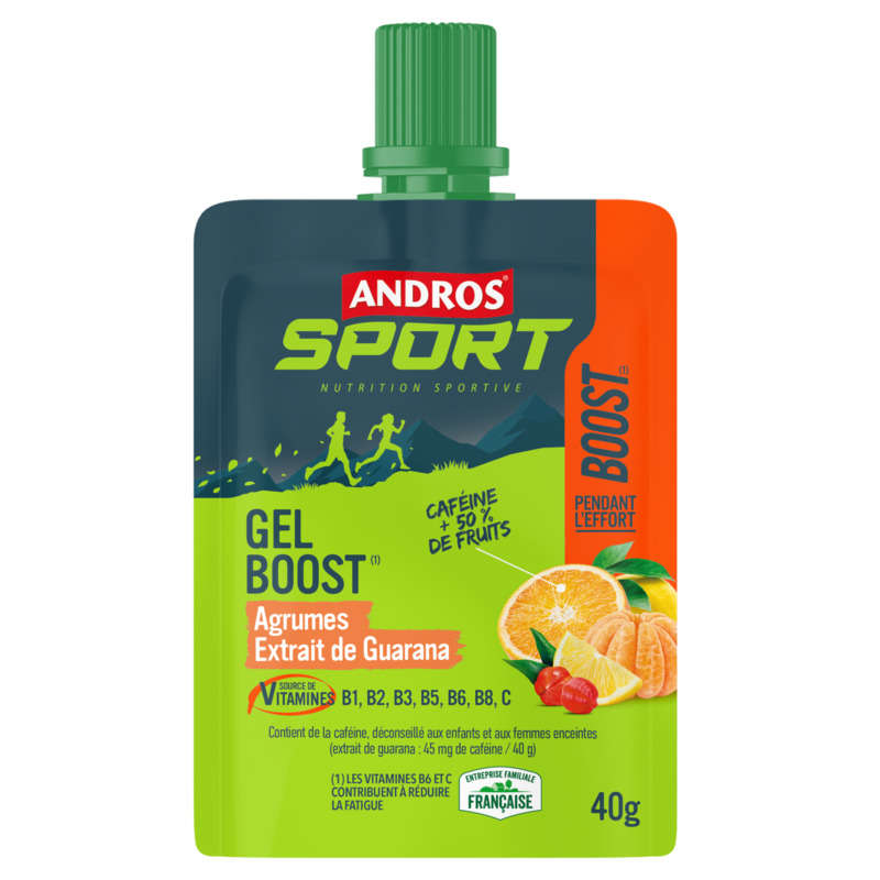 Andros Sport Gel Boost Agrumes 40g Andros Sport Gel Boost Agrumes 40g