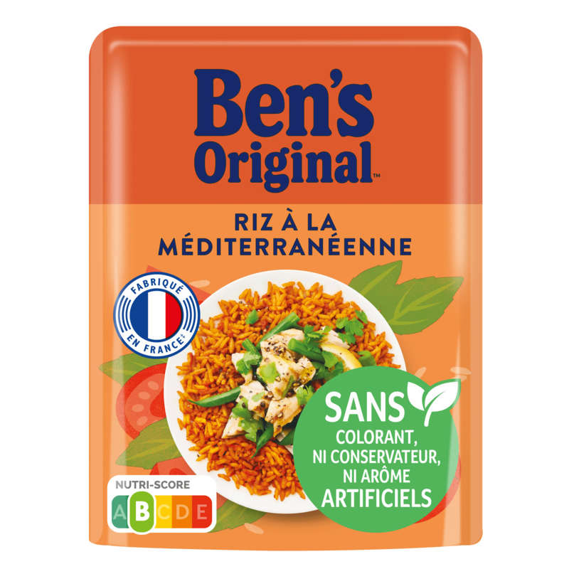 Ben's Original Riz Méditerranéenne Micro Ondable 220g Ben's Original Riz Méditerranéenne Micro Ondable 220g