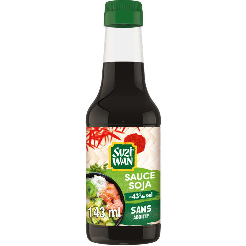 Suziwan Sauce soja allégée en sel 143ml Suziwan Sauce soja allégée en sel 143ml