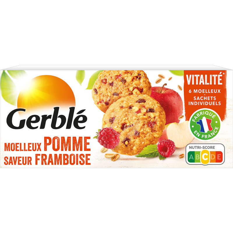 Gerblé Moelleux Pomme Framboise 138g Gerblé Moëlleux Pomme Framboise 138g
