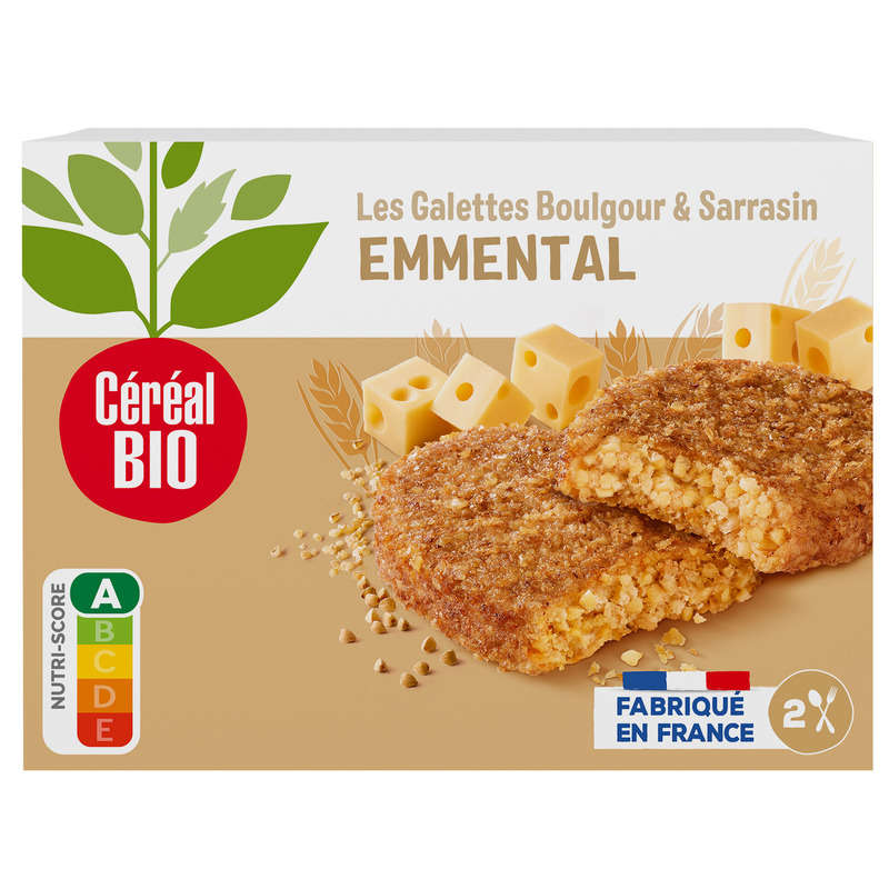 Céréal Bio Galette Sarrasin Emmental 200g Cereal Bio Galettes Sarrasin Et Boulghour À L'Emmental Sans Viande, Bio 2 x 200G