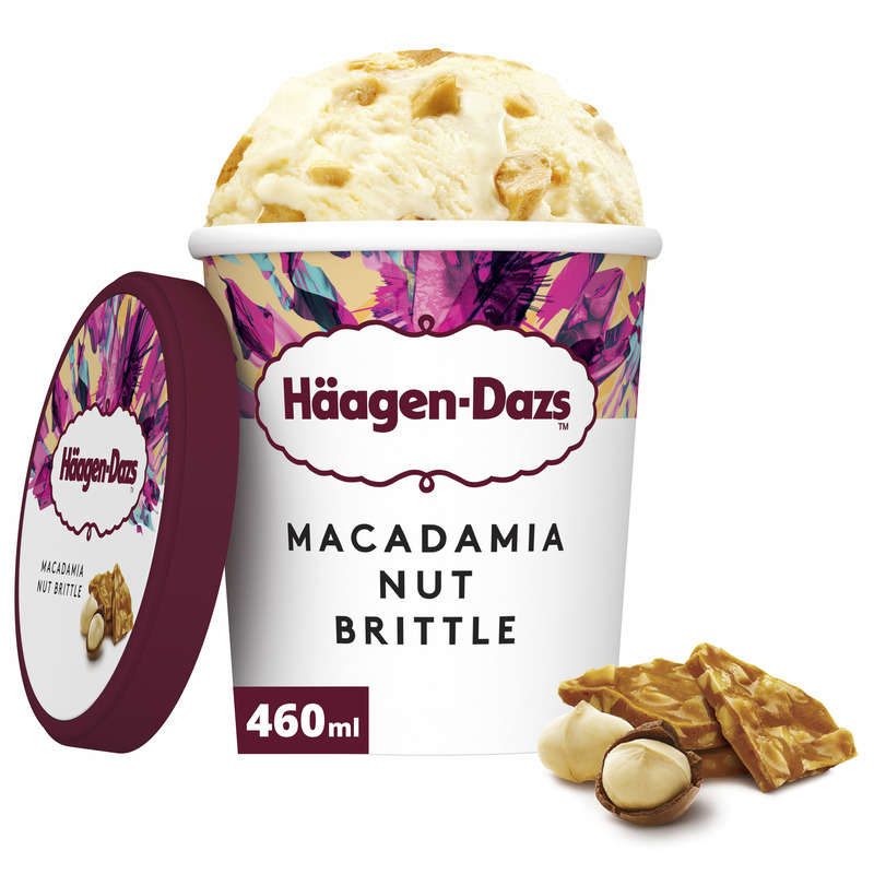 Haagen-Dazs Pot Macadamia nut brittle Prem 400g Haagen Dazs Pot Macadamia nut brittle Prem 400g