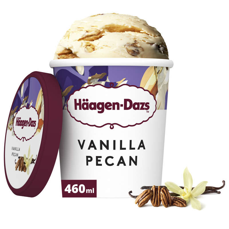Haagen-Dazs Pot Vanilla Pecan Prem 400g Haagen Dazs Pot Vanilla Pecan Prem 400g