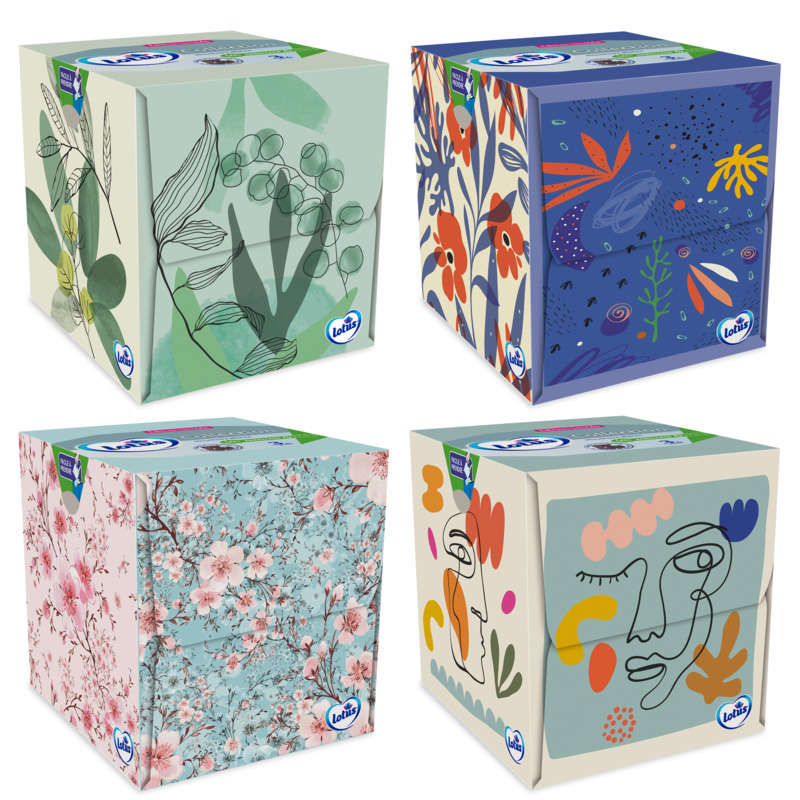 Lotus Mouchoirs Boîte Cubique Lotus Mouchoirs Boîte Cubique
