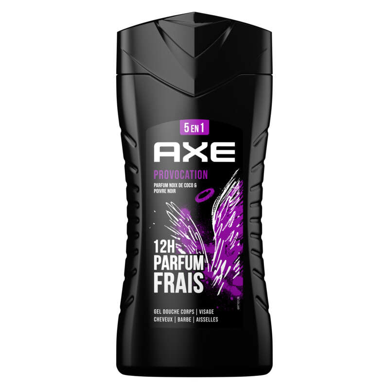 Axe Gel Douche Homme 5 en 1 Provocation Noix de Coco & Poivre noir 250ml Axe Gel Douche Homme 5 en 1 Provocation Noix de Coco & Poivre noir 250ml