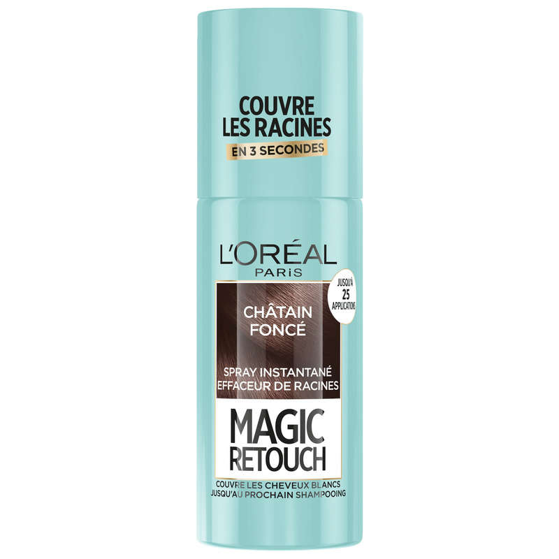 Magic Retouch Spray Retouche Racines Châtain Foncé 75ml Magic Retouch Spray Retouche Racines Châtain Foncé 75ml