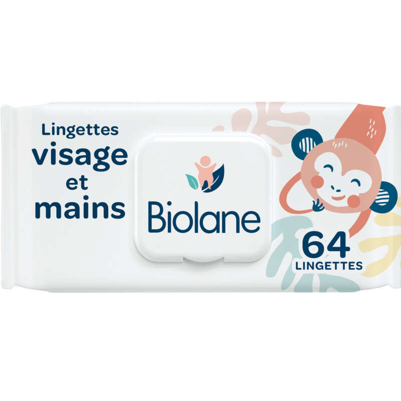 Biolane - Lingettes Visage & Mains - x64 Biolane - Lingettes Visage & Mains - x64