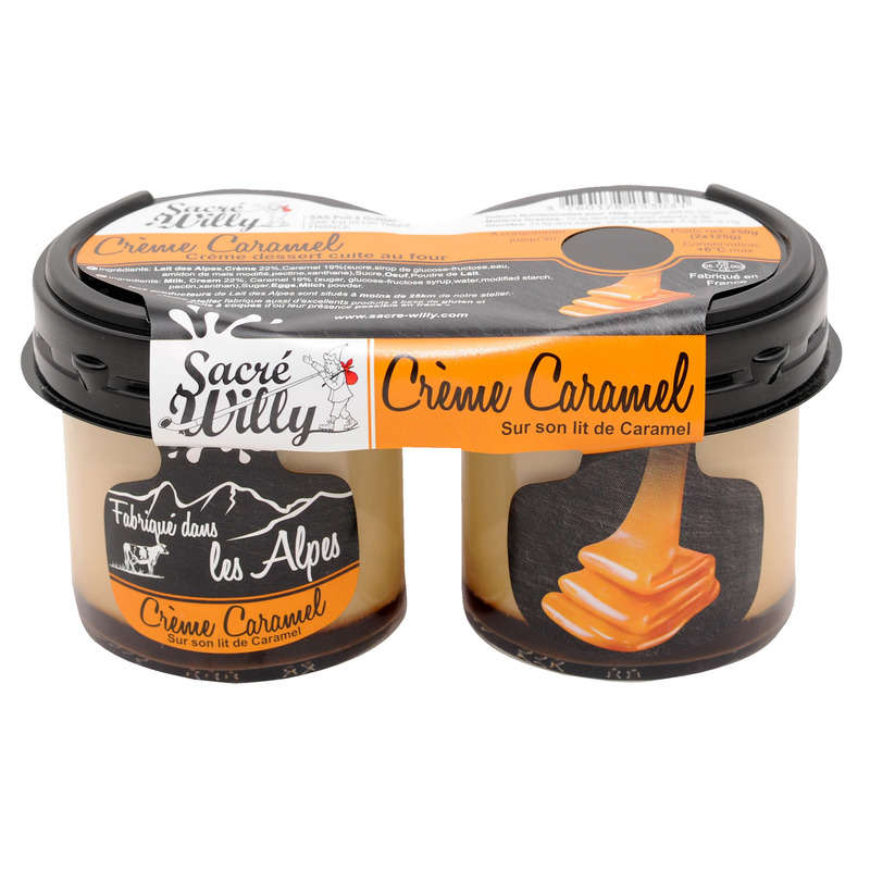 Sacré Willy La Crème Caramel Sur Son Lit De Caramel 2x125g Sacré Willy La Crème Caramel Sur Son Lit De Caramel 2x125g