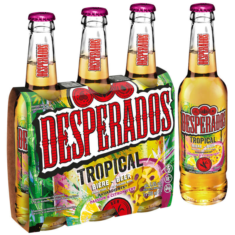 Desperados Tropical Bière Aromatisée Tropical Rhum 5°9 3x33cl Desperados Tropical Bière Aromatisée Tropical Rhum 5°9 3x33cl
