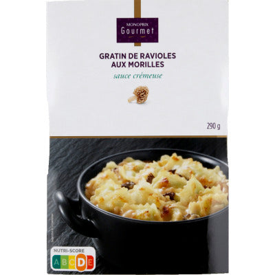 Monoprix Gourmet Gratin de raviolis moreilles 290g Monoprix Gourmet Gratin de raviolis moreilles 290g