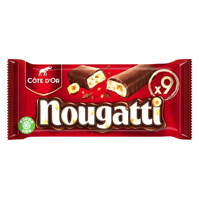 Côte d'Or Nougatti Barres Chocolatées au Lait et Nougat 9x30g Côte d'Or Nougatti Barres Chocolatées au Lait et Nougat 9x30g