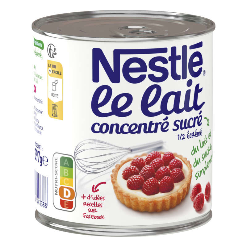 Nestlé Lait Concentré Sucré À Pâtisser Lait Entier Boîte 397g Nestlé Lait Concentré Sucré À Pâtisser Lait Entier Boîte 397g