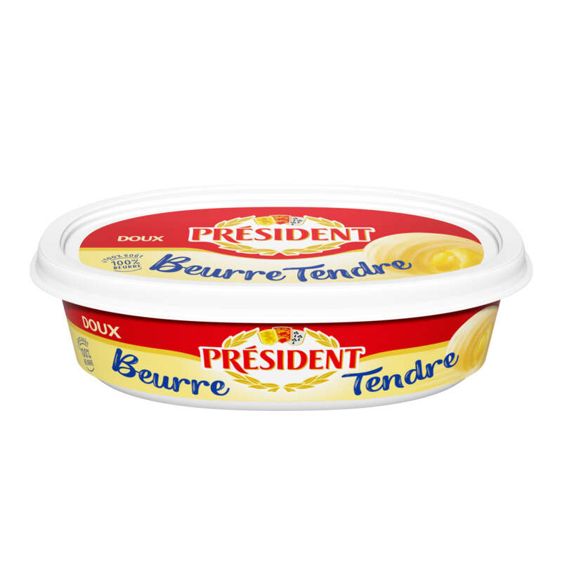 Président Beurre Tendre doux 82% MG Beurrier 125g Président Beurre Tendre doux 82% MG Beurrier 125g
