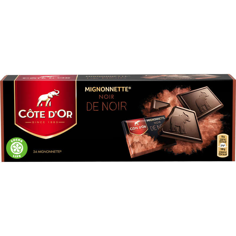 Côte D'or Mignonnettes Tablette Chocolat Noir 24x10g Côte D'or Mignonnettes Tablette Chocolat Noir 24x10g