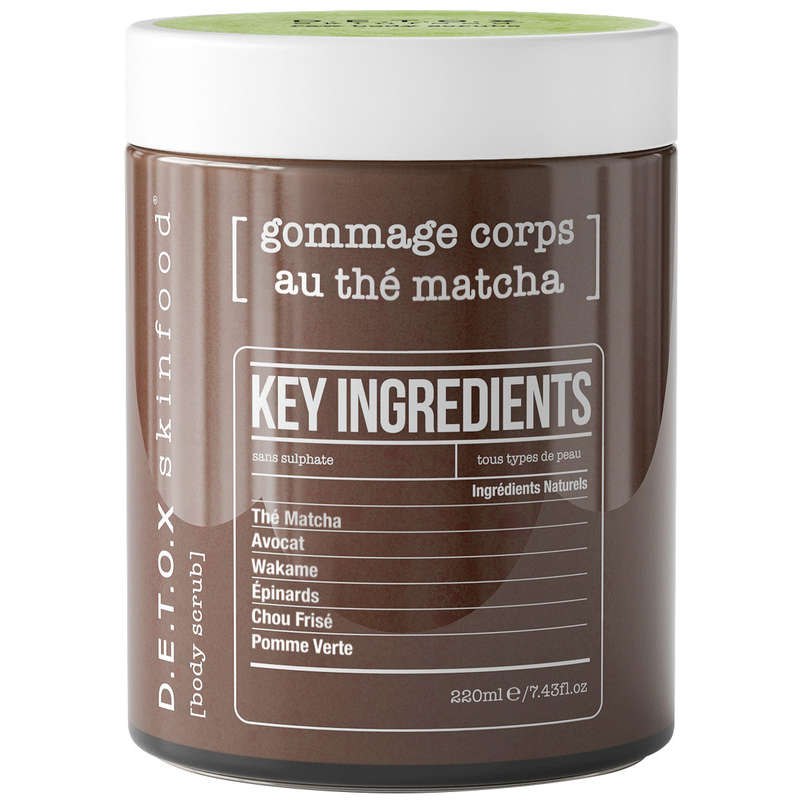 De.to.x Skinfood gommage corps au thé matcha 220ml De.to.x Skinfood gommage corps au thé matcha 220ml