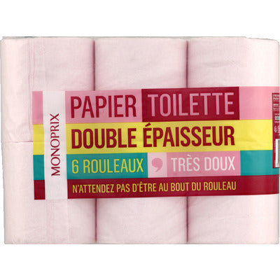 Monoprix Papier Toilette Double Épaisseur x6 Monoprix Papier Toilette Double Épaisseur x6