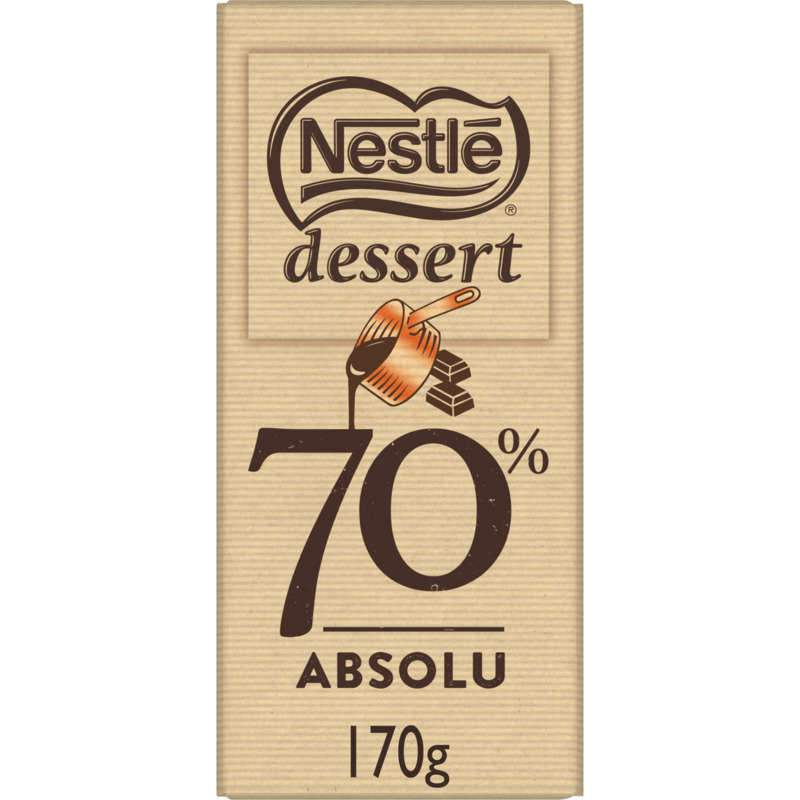 Nestlé Dessert Tablette Chocolat Noir Absolu 170g Nestlé Dessert Tablette Chocolat Noir Absolu 170g