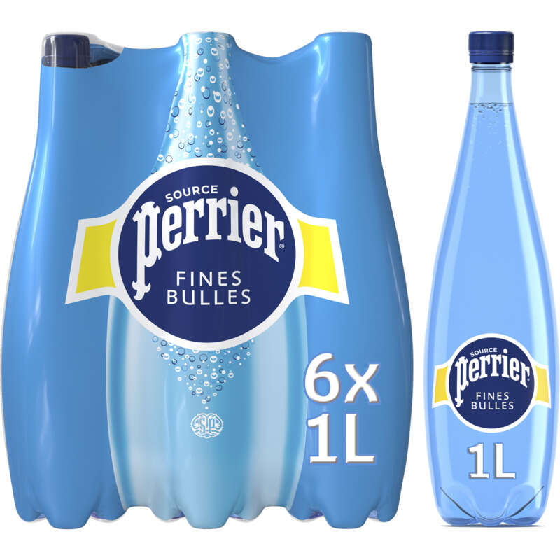 Perrier Eau Minérale Naturelle Gazeuse Fines Bulles 6x1L Perrier Eau Minérale Naturelle Gazeuse Fines Bulles 6x1L