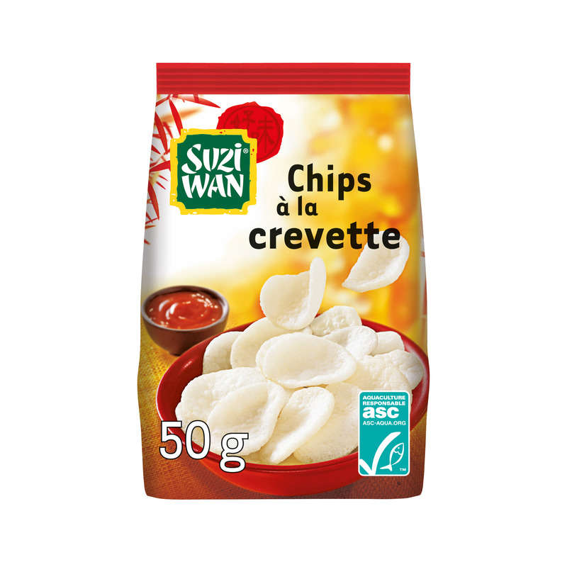 Suzi Wan Chips à la crevette 50g Suzi Wan Chips à la crevette 50g