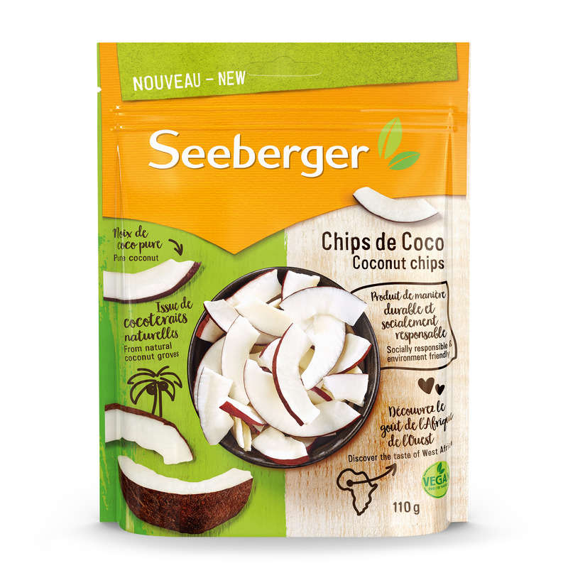 Seeberger chips de coco 110g Seeberger chips de coco 110g