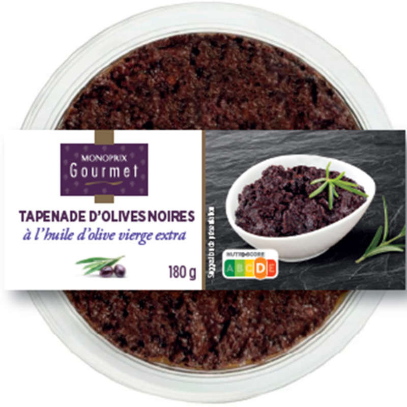 Monoprix Gourmet Tapenande d'olives noires 180g Monoprix Gourmet Tapenande d'olives noires 180g