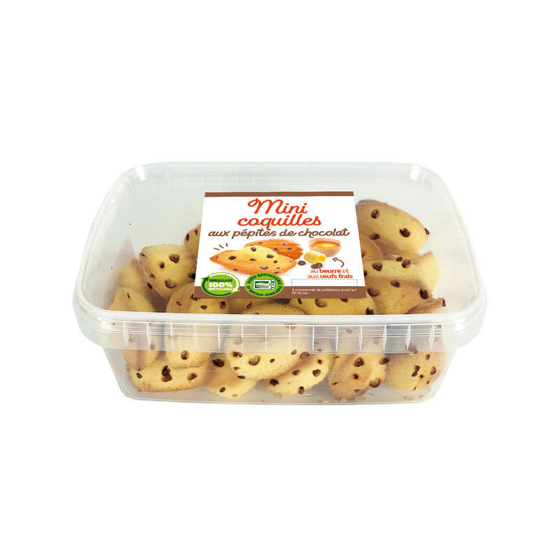 Mini Coquilles aux Pépites de Chocolat 300g Mini Coquilles aux Pépites de Chocolat 300g