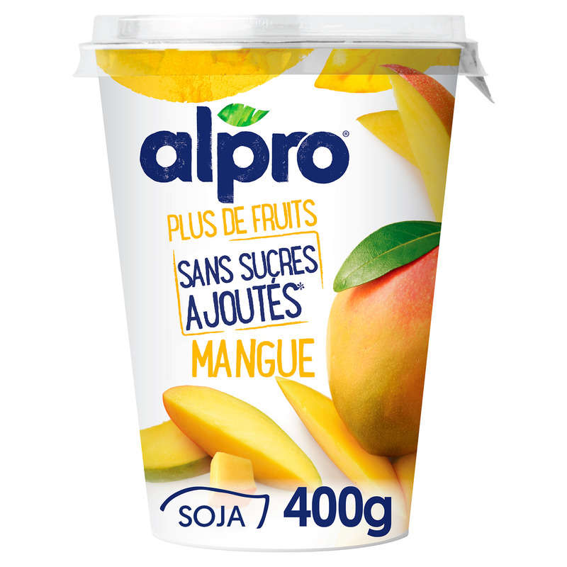 Alpro Dessert Végétal Soja Mangue Sans Sucres 400g