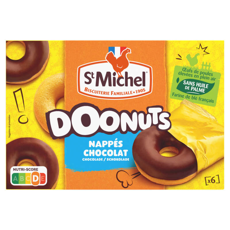 St Michel Doonuts nappés chocolat 180g St Michel Doonuts nappés chocolat 180g