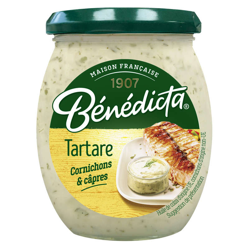 Bénédicta Sauce Tartare Aux Cornichons Et Aux Câpres 260g Bénédicta Sauce Tartare Aux Cornichons Et Aux Câpres 260g