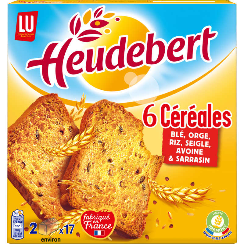 Lu Heudebert Biscottes 6 Céréales 300g Lu Heudebert Biscottes 6 Céréales 300g
