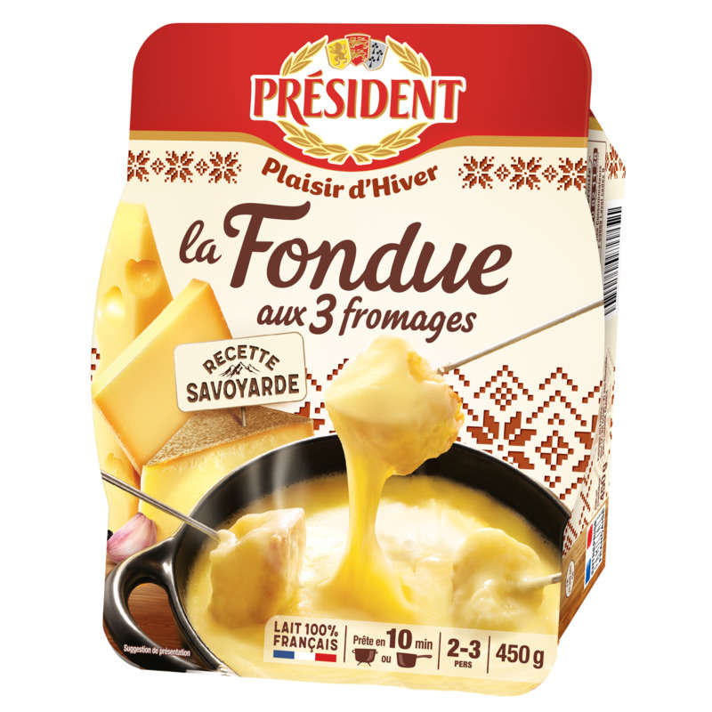 Président Fondue aux 3 Fromages 450g Président Fondue aux 3 Fromages 450g