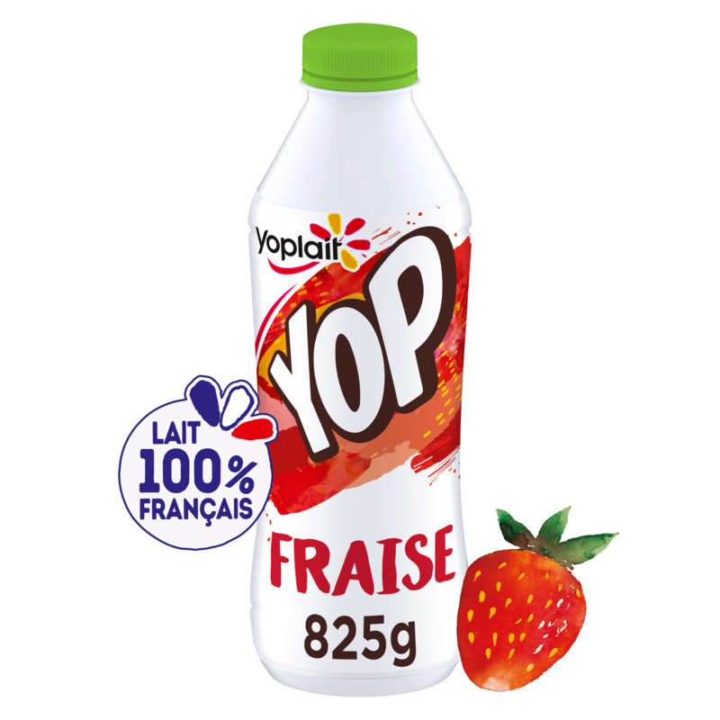 Yoplait Yop Yaourt à Boire Parfum Fraise 825g Yoplait Yop Yaourt à Boire Parfum Fraise 825g