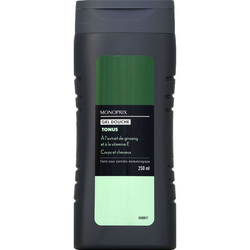Monoprix Gel Douche tonus corps et cheveux 250ml Monoprix Gel Douche tonus corps et cheveux 250ml