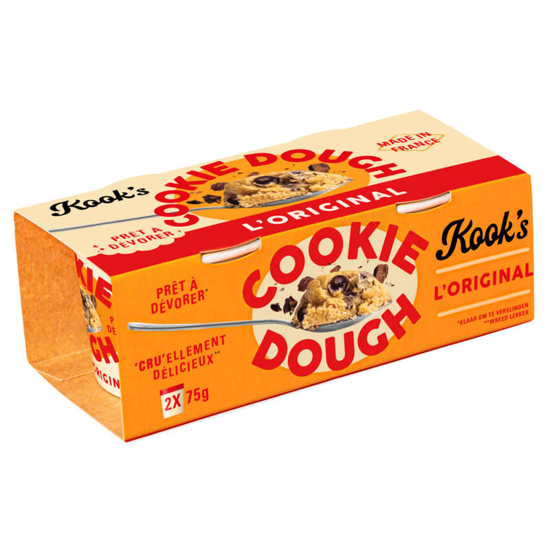 Kook's Cookie dough l'original 2x75g Kook's cookie dough l'original 2x75g