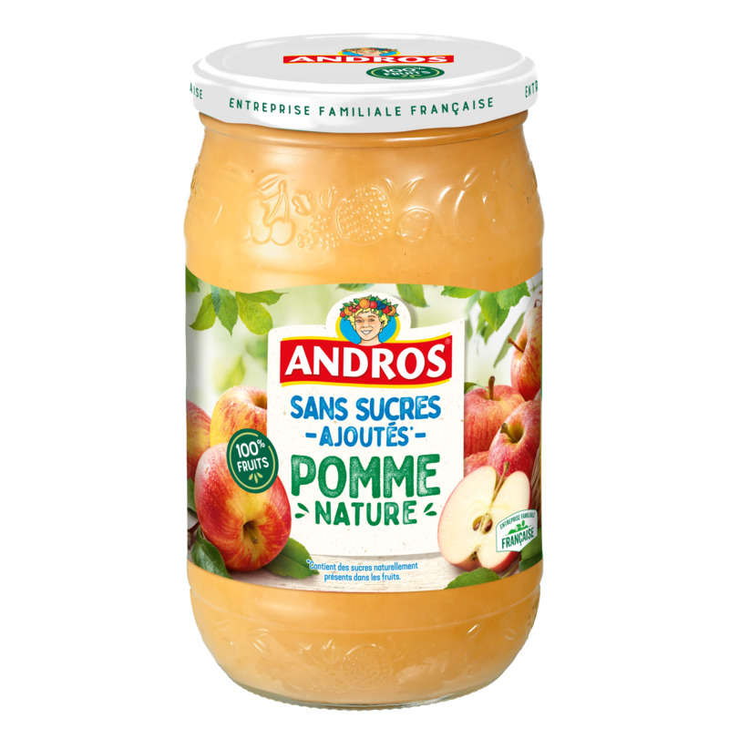 Andros Compote De Pommes Sans Sucres Le Pot De 730g Andros Compote De Pommes Sans Sucres Le Pot De 730g