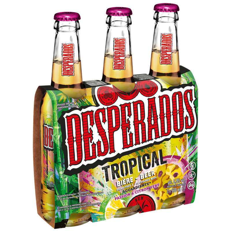 Desperados Tropical Bière Aromatisée Tropical Rhum 5°9 3x33cl