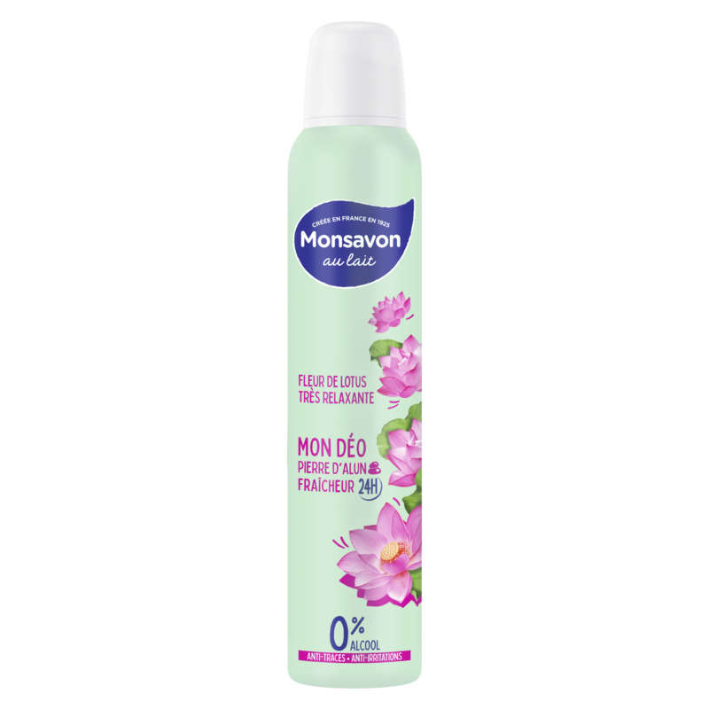 Monsavon Déodorant Femme Spray Fleur De Lotus Presque Divine 200ml Monsavon Déodorant Femme Spray Fleur De Lotus Presque Divine 200ml