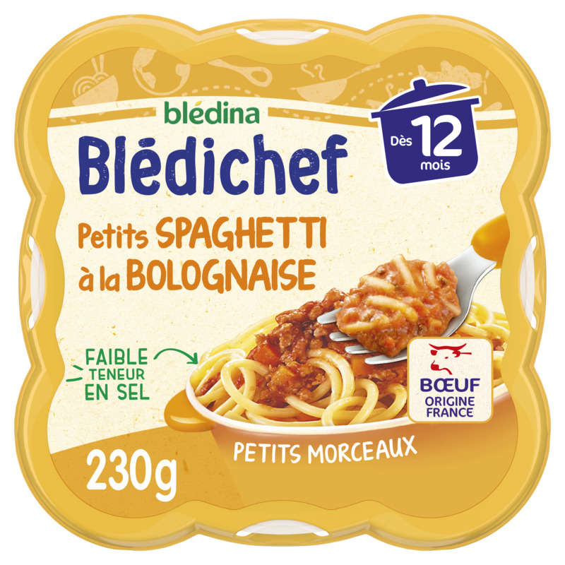Blédina Petits Spaghetti à La Bolognaise, dès 12 Mois 230g Blédina Petits Spaghetti à La Bolognaise, dès 12 Mois 230g