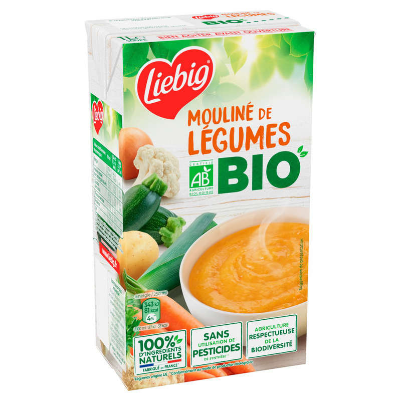 Liebig Soupe Mouliné de légumes Bio 1L Liebig Soupe Mouliné de légumes Bio 1L