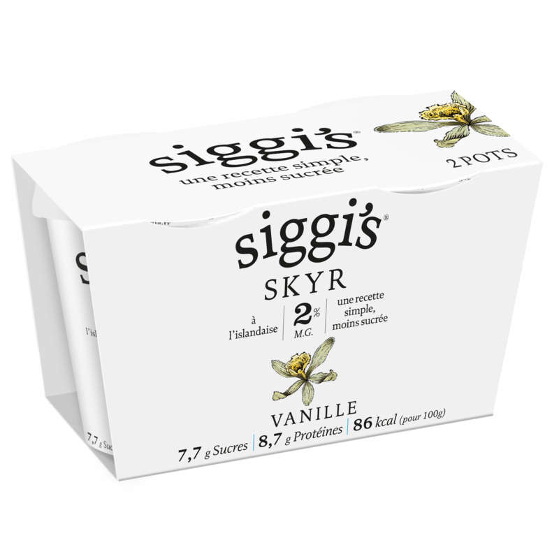 Siggi's Skyr 2% Mg Vanille 2x140g Siggi's Skyr 2% Mg Vanille 2x140g