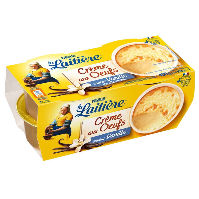 La Laitière Crème aux œufs Vanille 4x100g La Laitière Crème aux œufs Vanille 4x100g