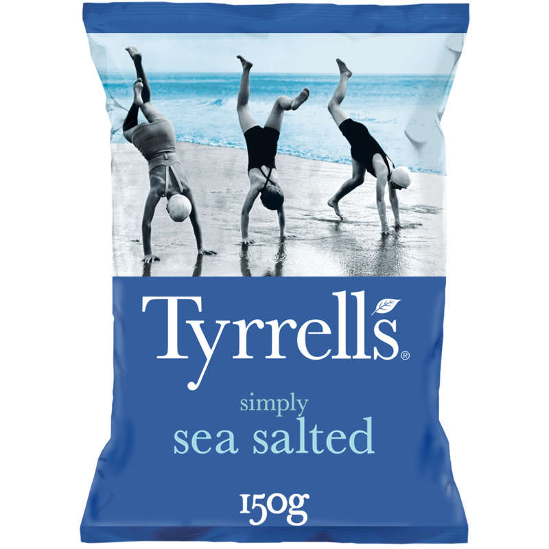 Tyrrell's Chips de pommes de terre au sel de mer 150g Tyrrell's Chips de pommes de terre au sel de mer 150g