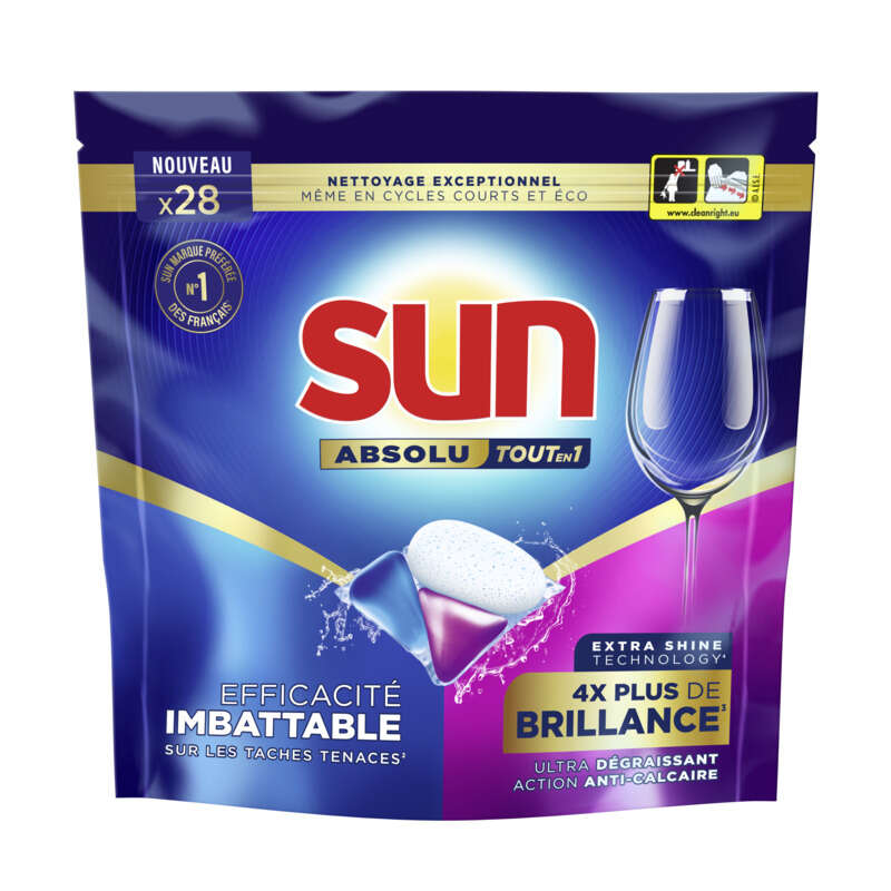 Sun Capsule lave vaisselle brillance x28 Sun capsule lave vaisselle brillance x28