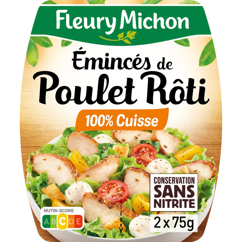 Fleury Michon Émincés De Poulet Rôti 2x75g Fleury Michon Émincés De Poulet Rôti 2x75g