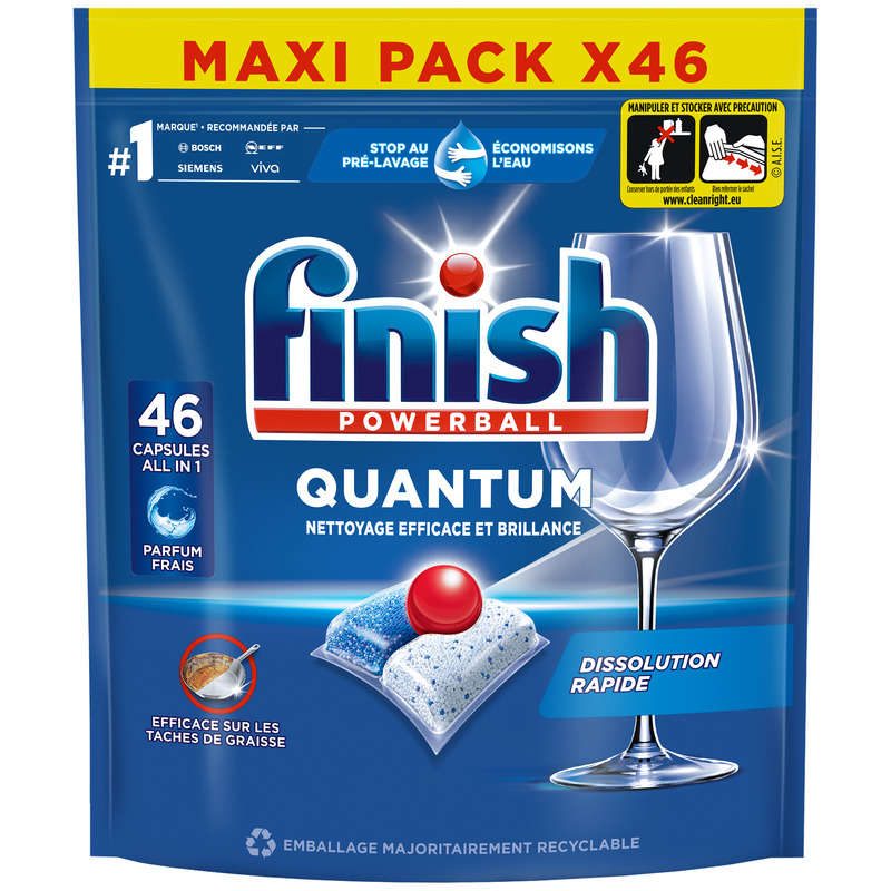 Finish Capsules Lave-Vaisselle Quantum x46 Finish Capsules Lave-Vaisselle Quantum x46