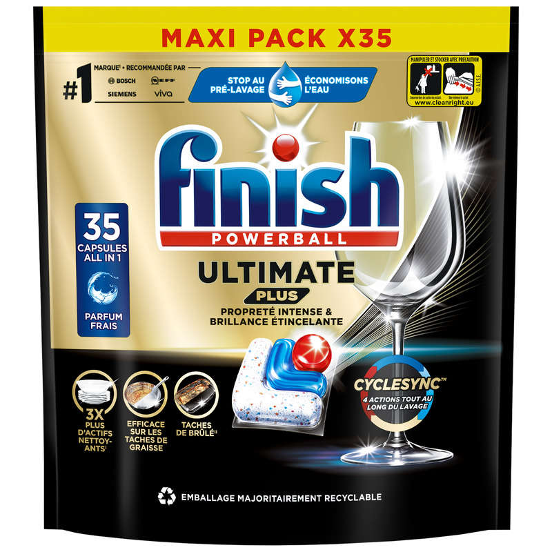 Finish Capsules Lave-vaisselle Ultimate Plus x35 Finish Capsules Lave-vaisselle Ultimate Plus x35