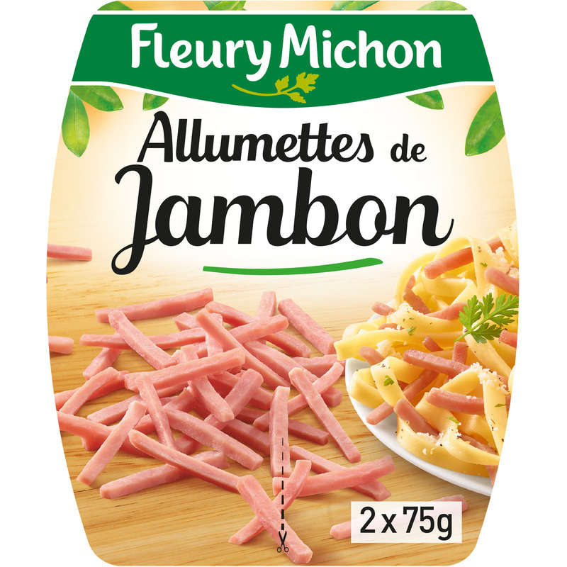 Fleury Michon Allumettes De Jambon Cuit 2X75g Fleury Michon Allumettes De Jambon Cuit 2X75g