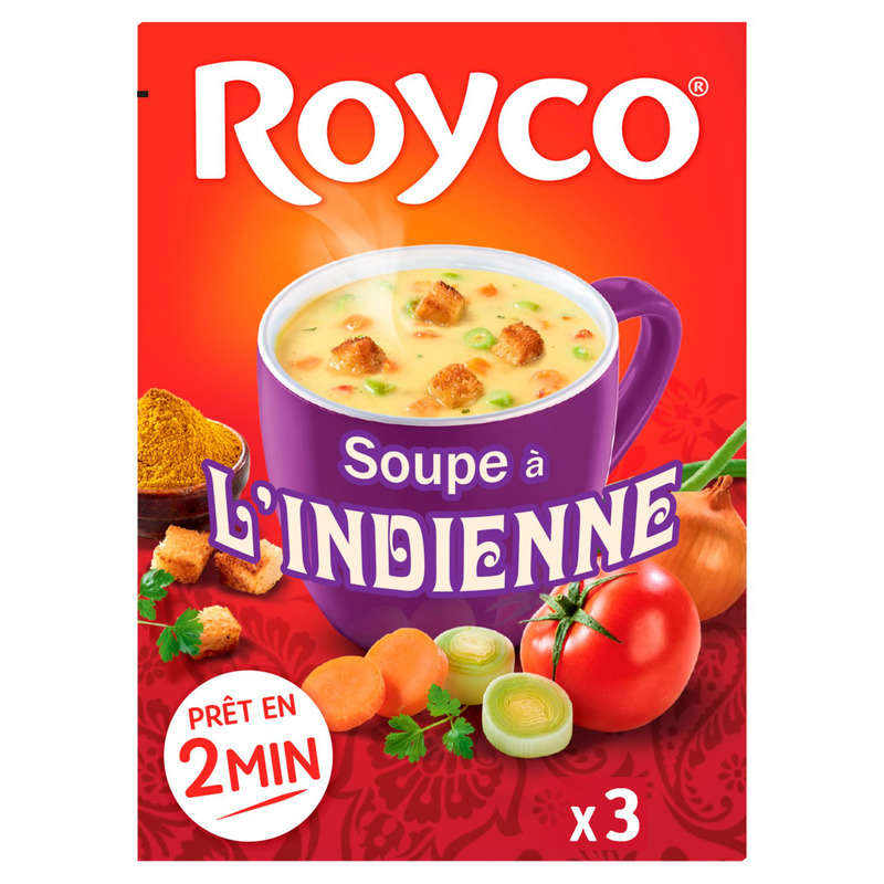 Royco Soupe à l'indienne 3x25,5g Royco Soupe à l'indienne 3x25,5g